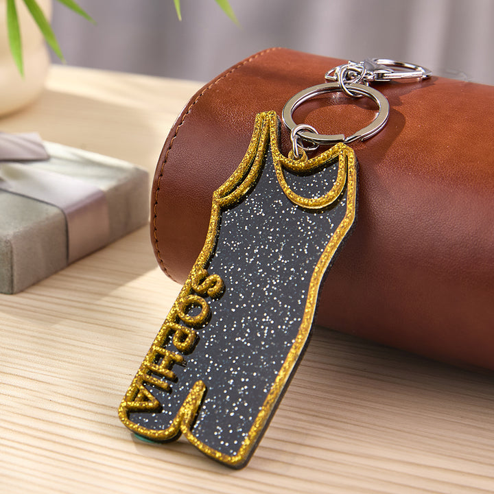Personalized Name Wrestling Singlet Keychain Birthday Tournament Gift for Wrestler Coach