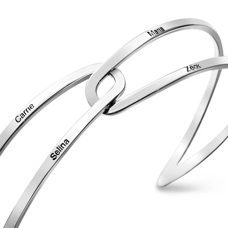 Custom Adjustable Cuff Couple Bracelet Gift Personalized Jewelry Birthday Wedding Bridesmaid for Her