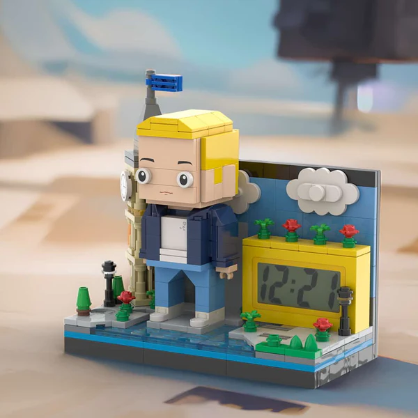 Christmas Gifts Custom Brick Figures Clock Personalized Brick Mini City & Figures Clock