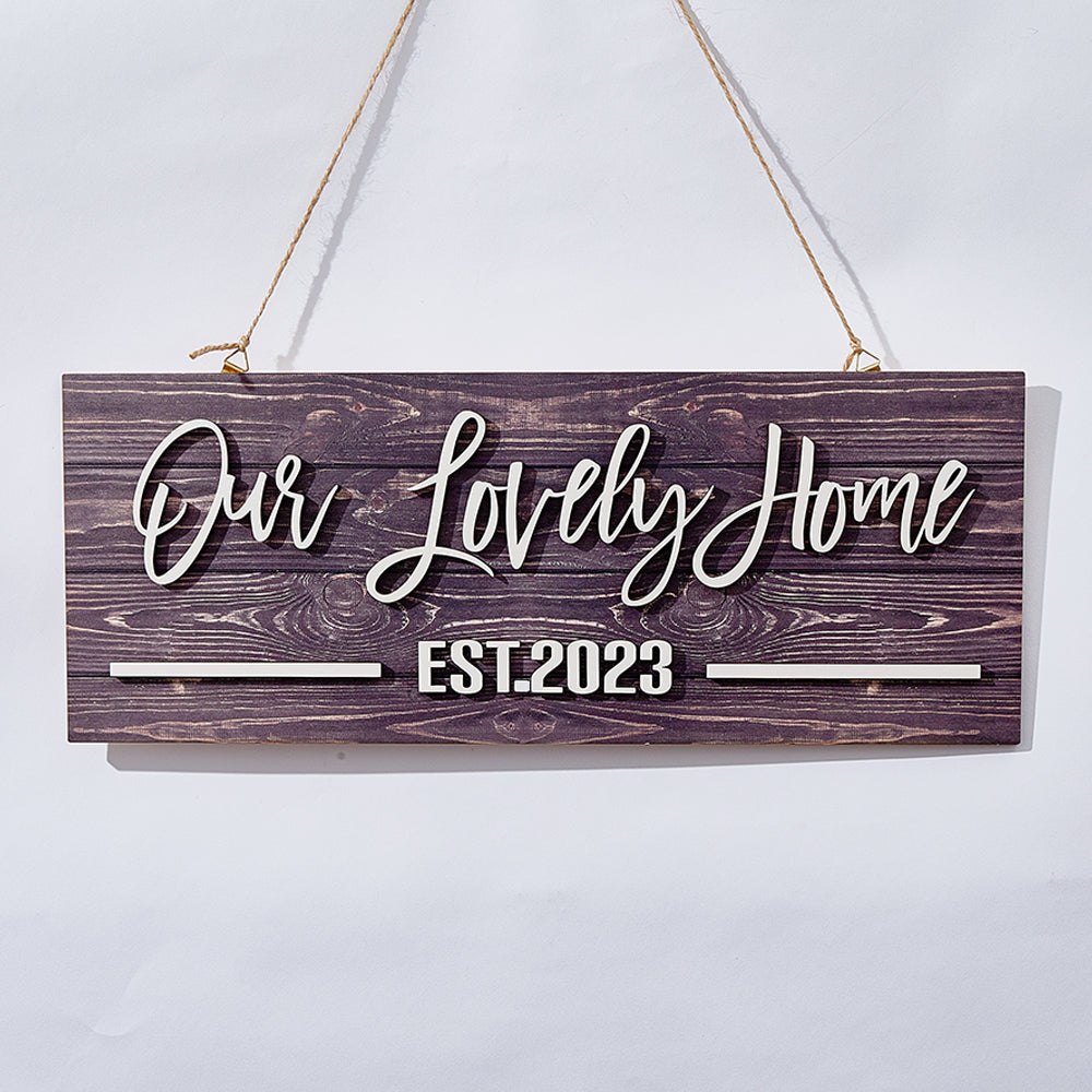 Personalized Name Custom Wood Sign Plaque - Unique Gift for Home Decoration