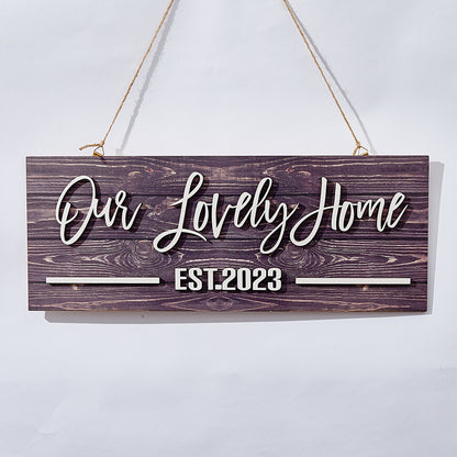 Personalized Name Custom Wood Sign Plaque - Unique Gift for Home Decoration