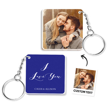 Custom Double Sided Photo Keychain 5 Colors For Keychain For Her