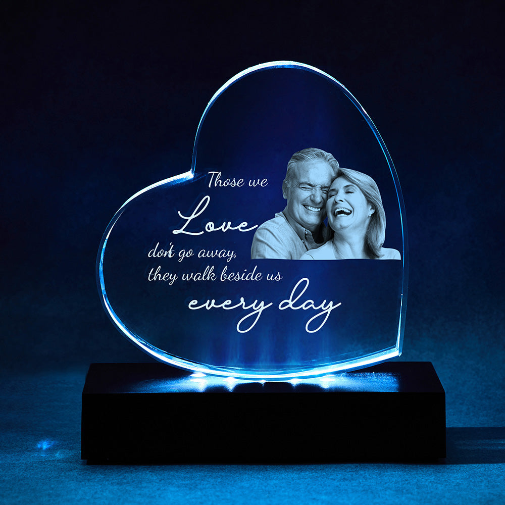 Custom 2D Heart Crystal Photo Frame
