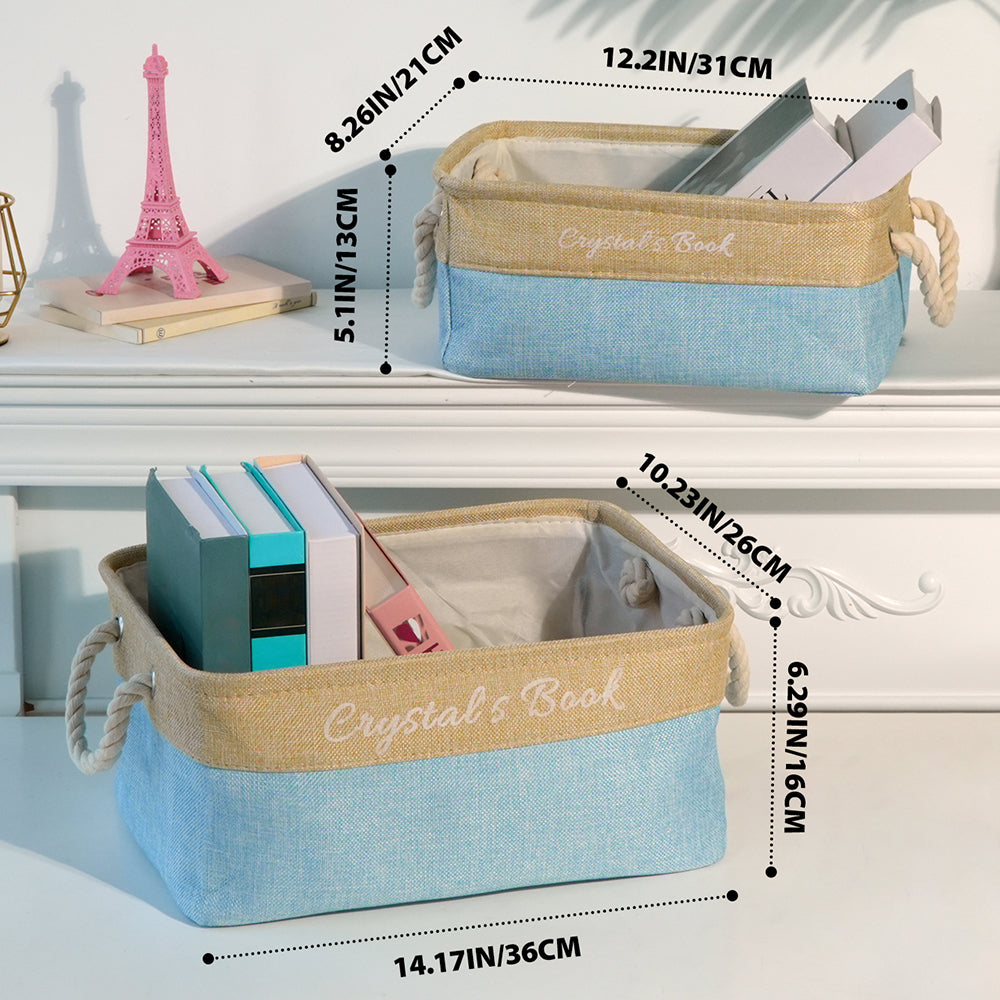 Personalized Name Foldable Script Book Organizer Birthday Gift for Book Lovers