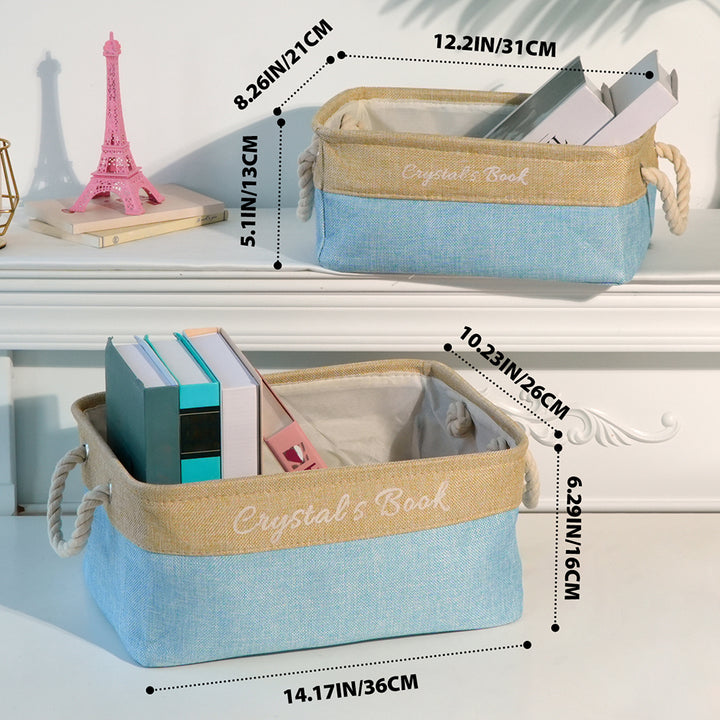 Personalized Name Foldable Script Book Organizer Birthday Gift for Book Lovers