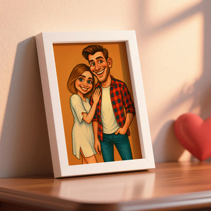 Personalized Photo Exaggerated Caricature Portrait Art Gift Photo Frame