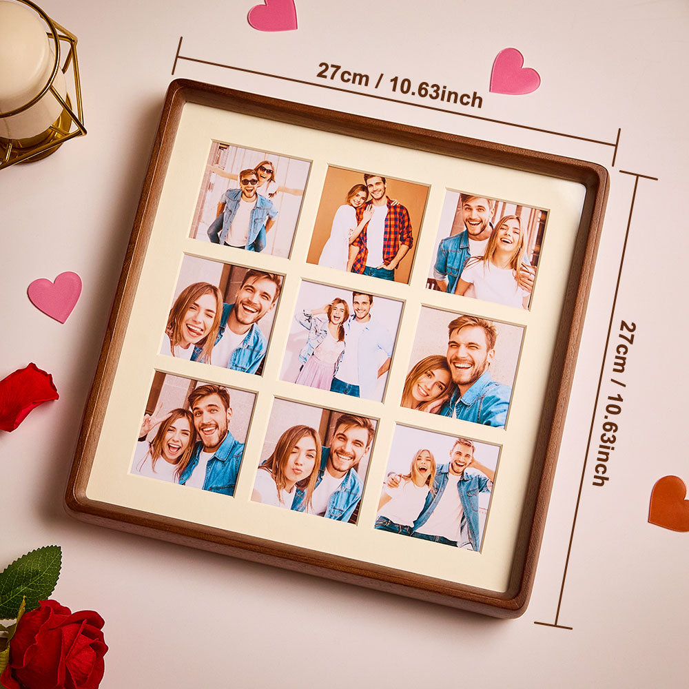 Personalized Photo Collage Photo Frame with Light Gift for Lover