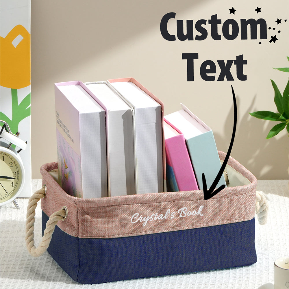 Personalized Name Foldable Script Book Organizer Birthday Gift for Book Lovers