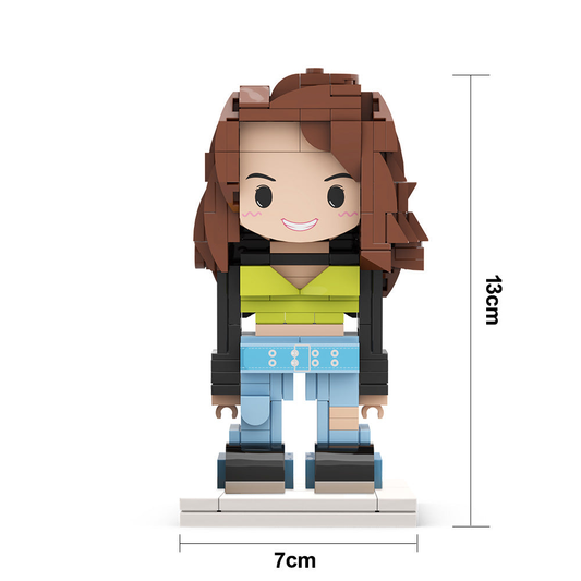 Birthday Gifts for Kids Full Body Customizable 1 Person Custom Cute Brick Figures Small Particle Block Toy
