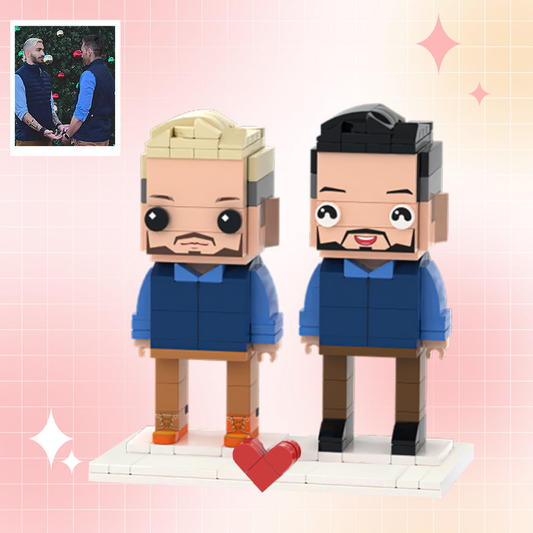 Customizable Fully Body 2 People Custom Brick Figures Best Brother Brick Me Figures