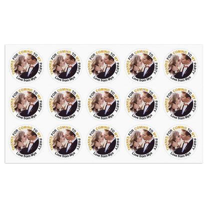 Personalized Thank You Stickers Round Wedding Birthday Favor labels for Gifts