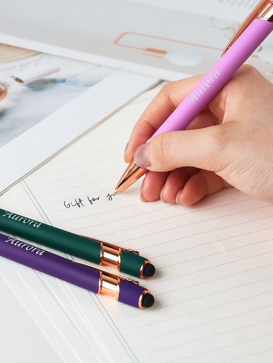 Custom Name Multifunction Ballpoint Pen with Drawstring Pouch Back to School Gift Birthday Gift Teacher’s Day Gift