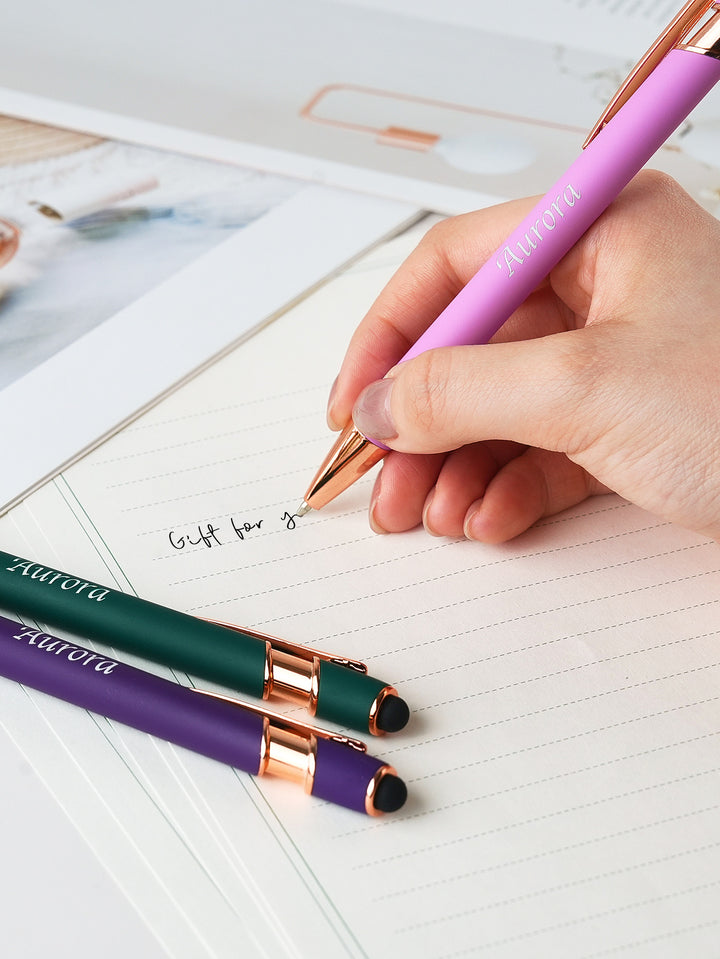 Custom Name Multifunction Ballpoint Pen with Drawstring Pouch Back to School Gift Birthday Gift Teacher’s Day Gift