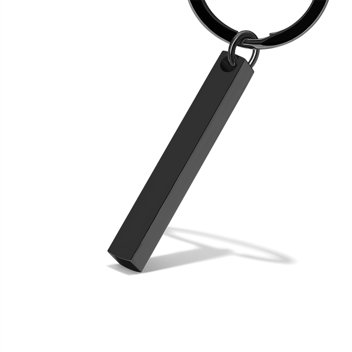 Personalized 3D Bar Keychain Engraved Music Code Key Chain