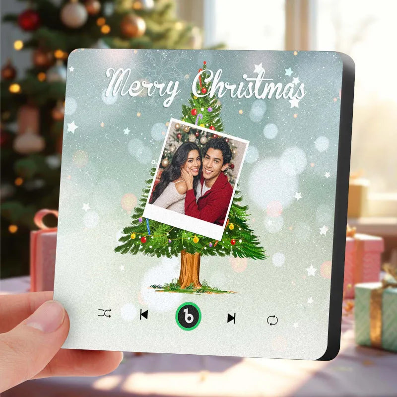 FridgeBeats Frameless 4.0 Custom Music And Photo Fridge Magnet Christmas Tree Fridge Magnet for Christmas Gifts