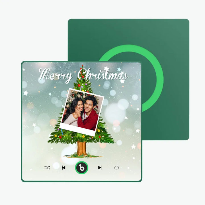 FridgeBeats Framed 4.0 Custom Music And Photo Fridge Magnet Christmas Tree Fridge Magnet for Christmas Gifts