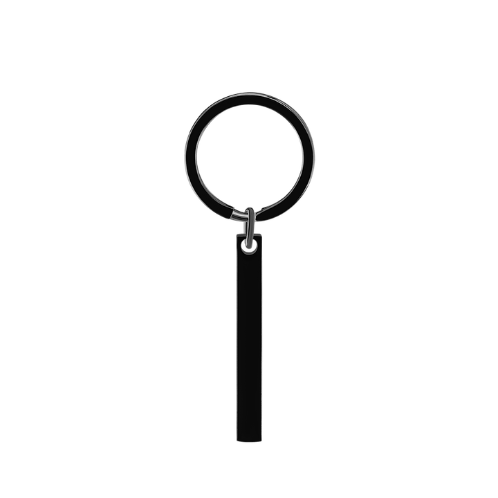 Personalized 3D Bar Keychain Engraved Music Code Key Chain