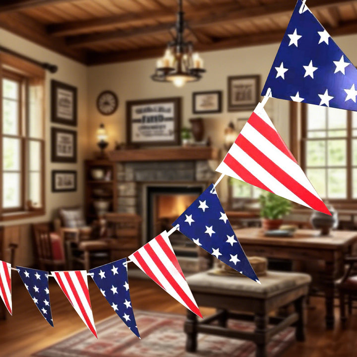 4th of July Patriotic Banner Garland – Independence Day Party Decoration