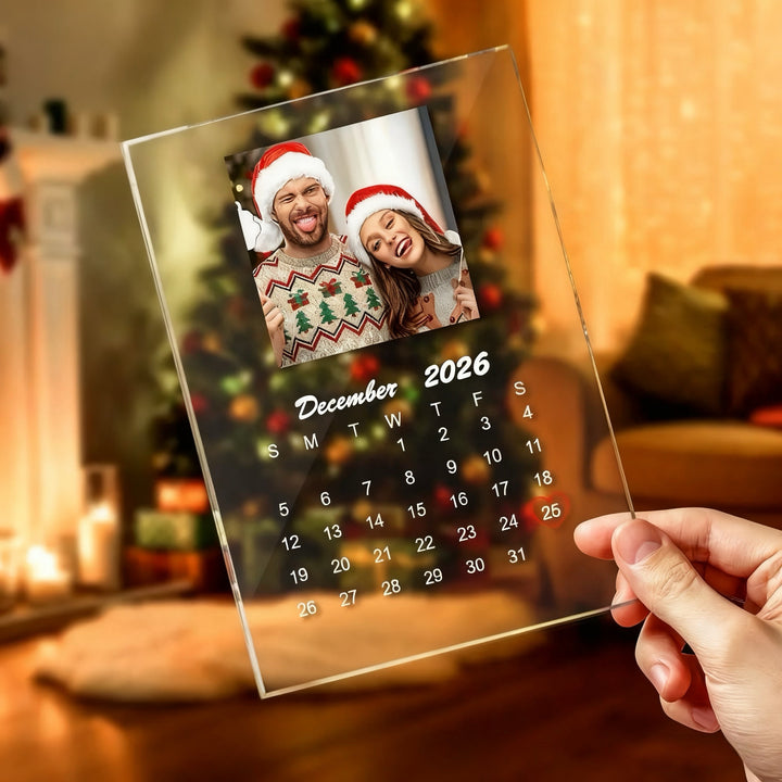 Personalized Calendar Photo Plaque Acrylic Desk Decor Christmas Gifts
