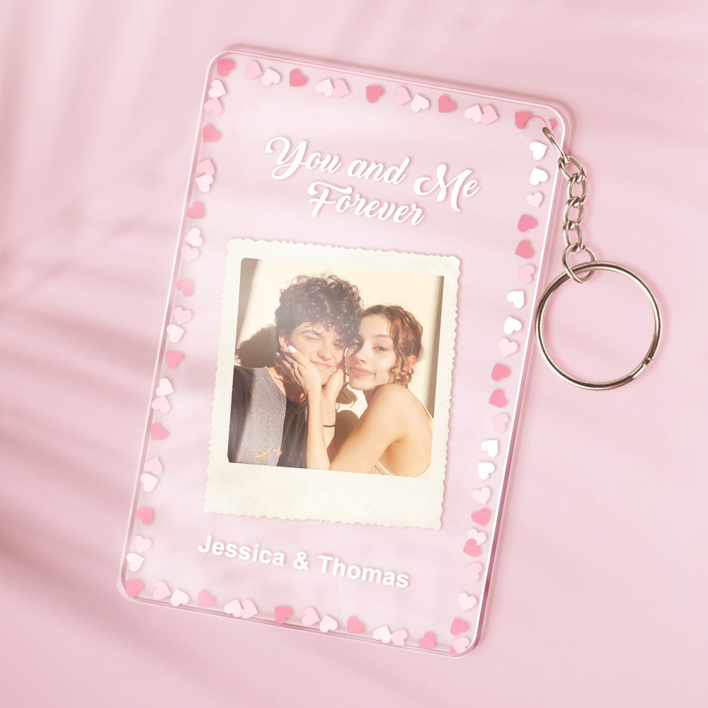Custom Photo Keychain With Your Name Personalized Glass Night Light With Photo