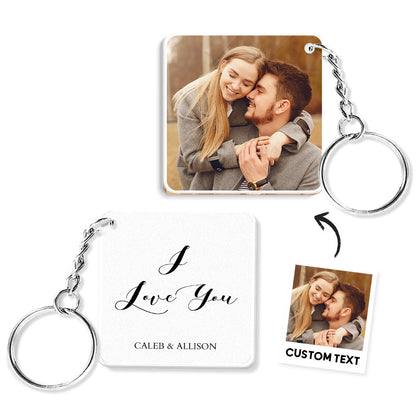 Custom Double Sided Photo Keychain 5 Colors For Keychain For Her
