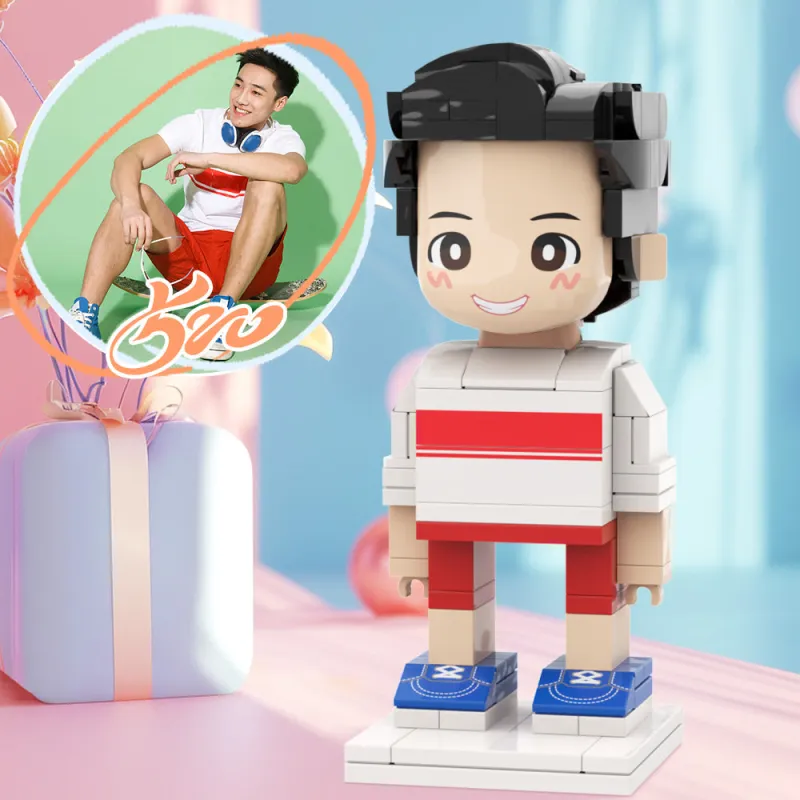 Full Body Customized 1 Person Duddu Brick Figures Birthday Gift for Him