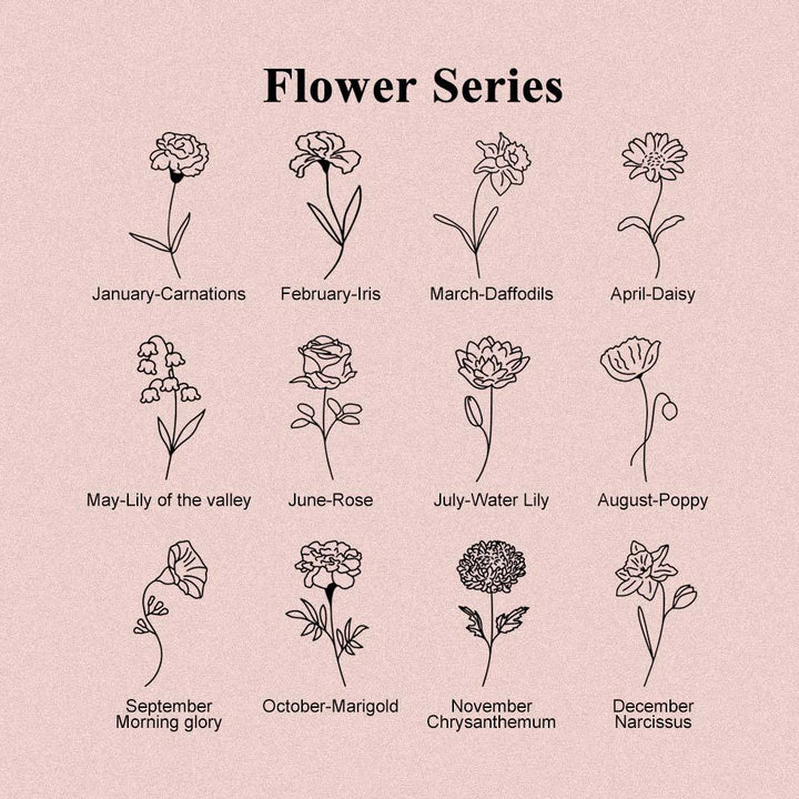 Personalized Birth Flower Locket Necklace with Photo Necklace Jewelry Gift for Her