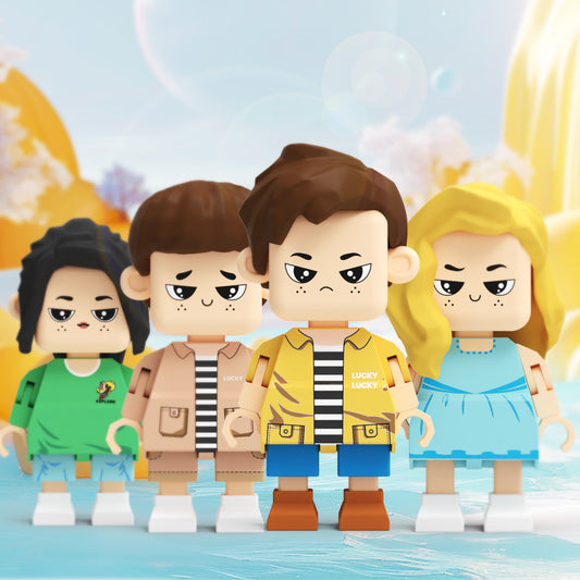 Fully Customizable Cute Giant Minifigs Personalized Full-Body Brick Figure Gift for Girl
