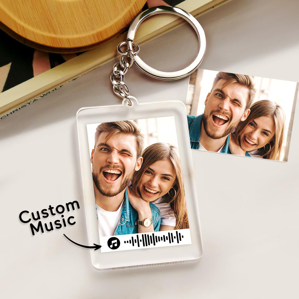 Personalised Keychain Custom Scannable Code Keychain Memorial Song Gift