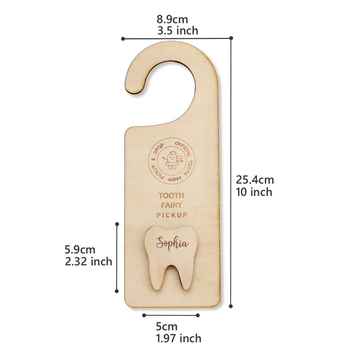 Personalized Wooden Tooth Fairy Door Hanger Teeth Holder Pick Up Box Home Decoration Gift for Kids