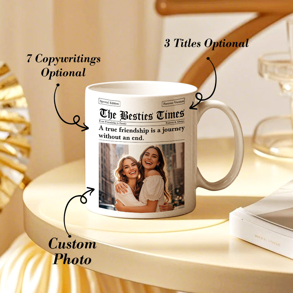 Personalized The Besties Times Mug Friendship Photo Mug Gifts for BFF