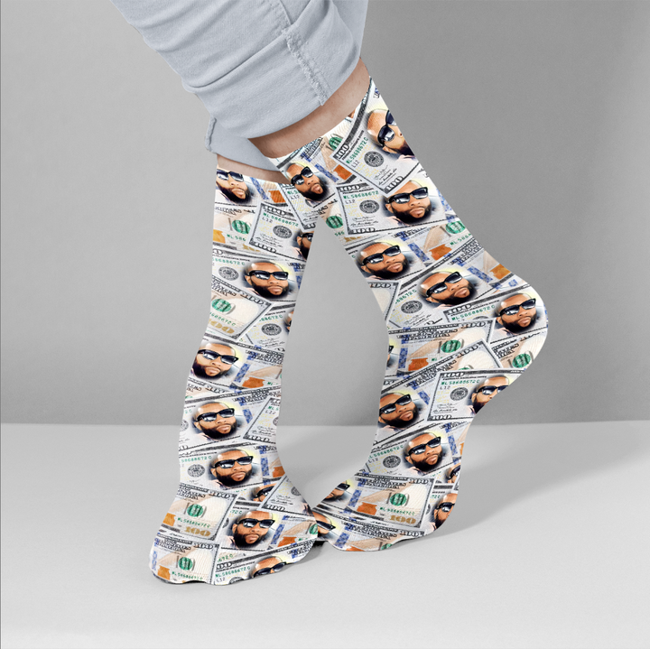 Custom Face Dollar Socks for Men and Women