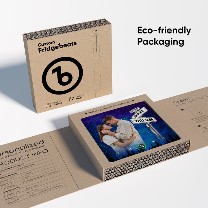 FridgeBeats Frameless New 4.0 Upgrade Custom Music Fridge Magnet Street Sign Style Fridge Magnet Gift for Lover