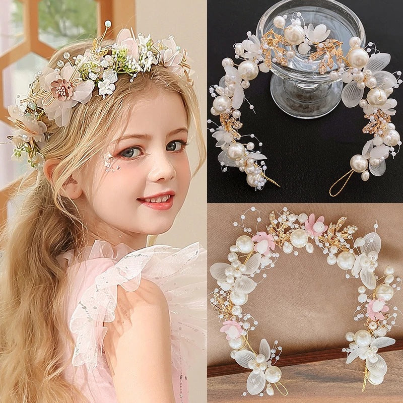 Wedding Flower Girl Crown Flower Tiara Bohemian Flower Crown