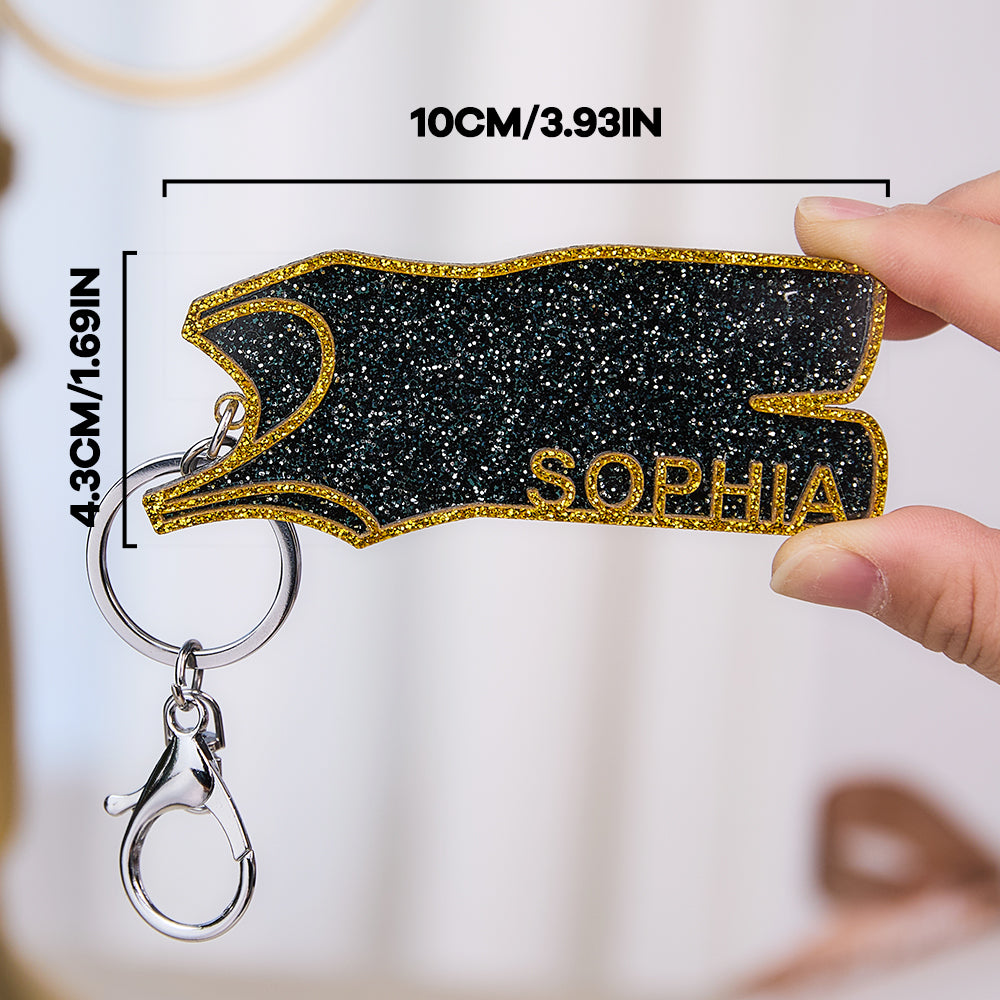 Personalized Name Wrestling Singlet Keychain Birthday Tournament Gift for Wrestler Coach