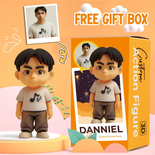 Custom 1 Person 3D Mini Figure From Your Photo Personalized Toy Figure Gifts For Kids (Production Time: 10-15 Business Days)