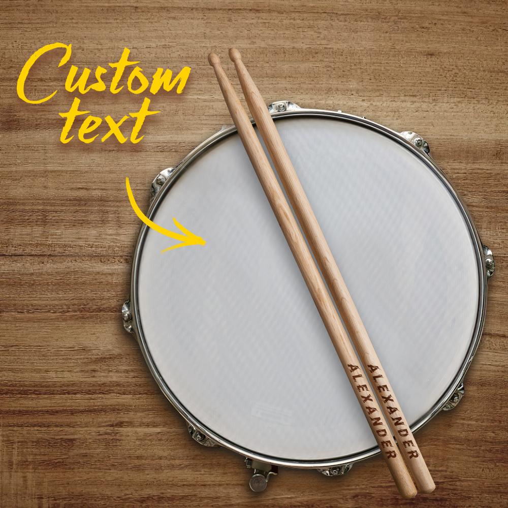 Custom Engraved Drumsticks for Drummer