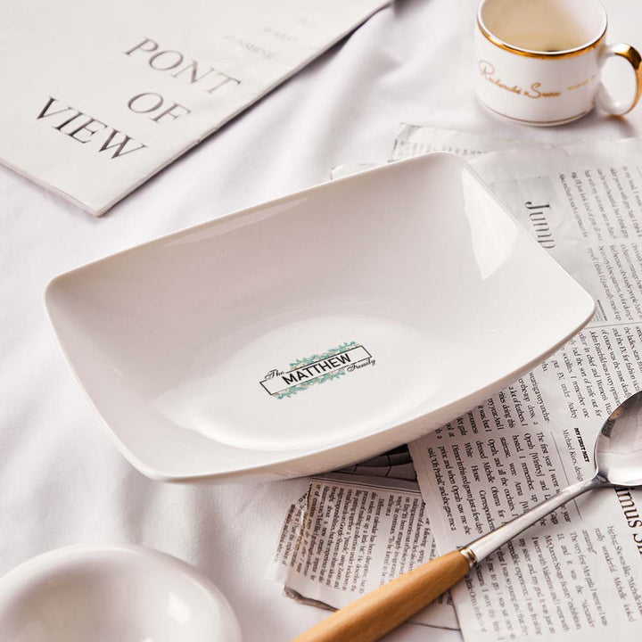 Custom Name Plate Personalized Engraved Tableware Plate