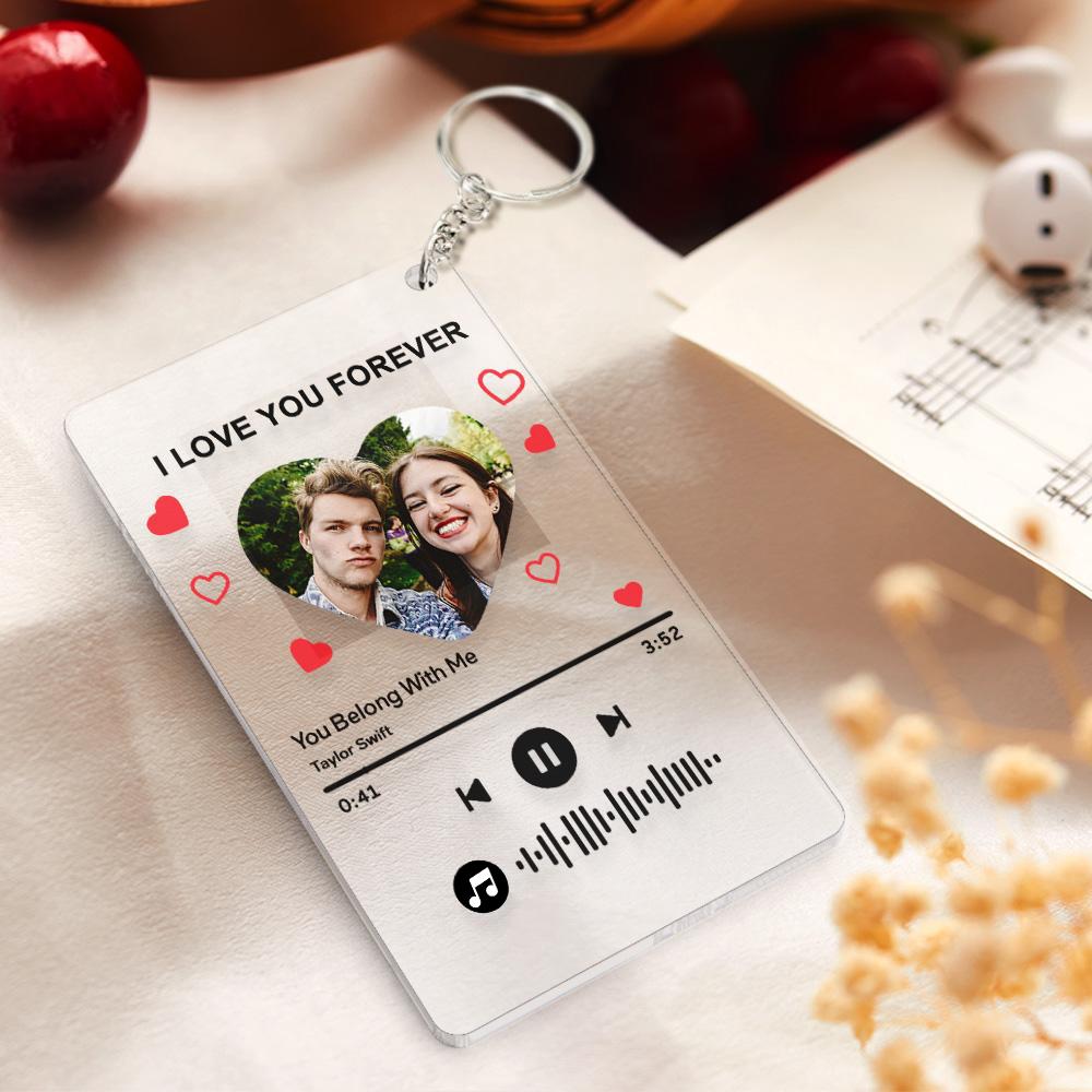 Custom Photo I am In Love Music Code Plaque Scannable Music Personalized Acrylic Photo Panel