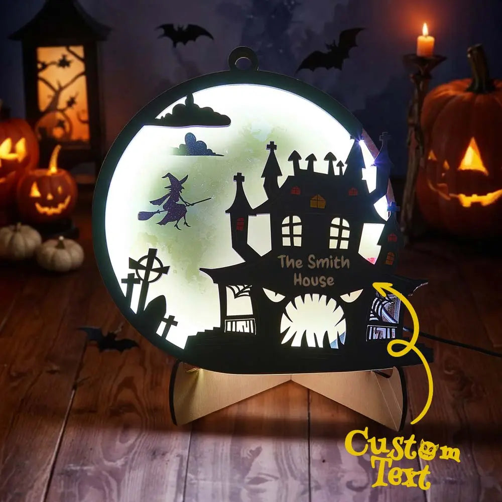 Custom Halloween Light with Name Halloween Home Decor Night Lamp for Halloween Gift