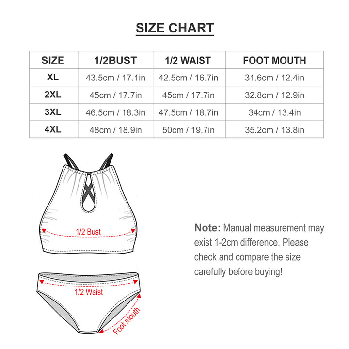 Custom Face Plus Size Swimwear Personalized Pineapple High Waist Bikini Swimsuit