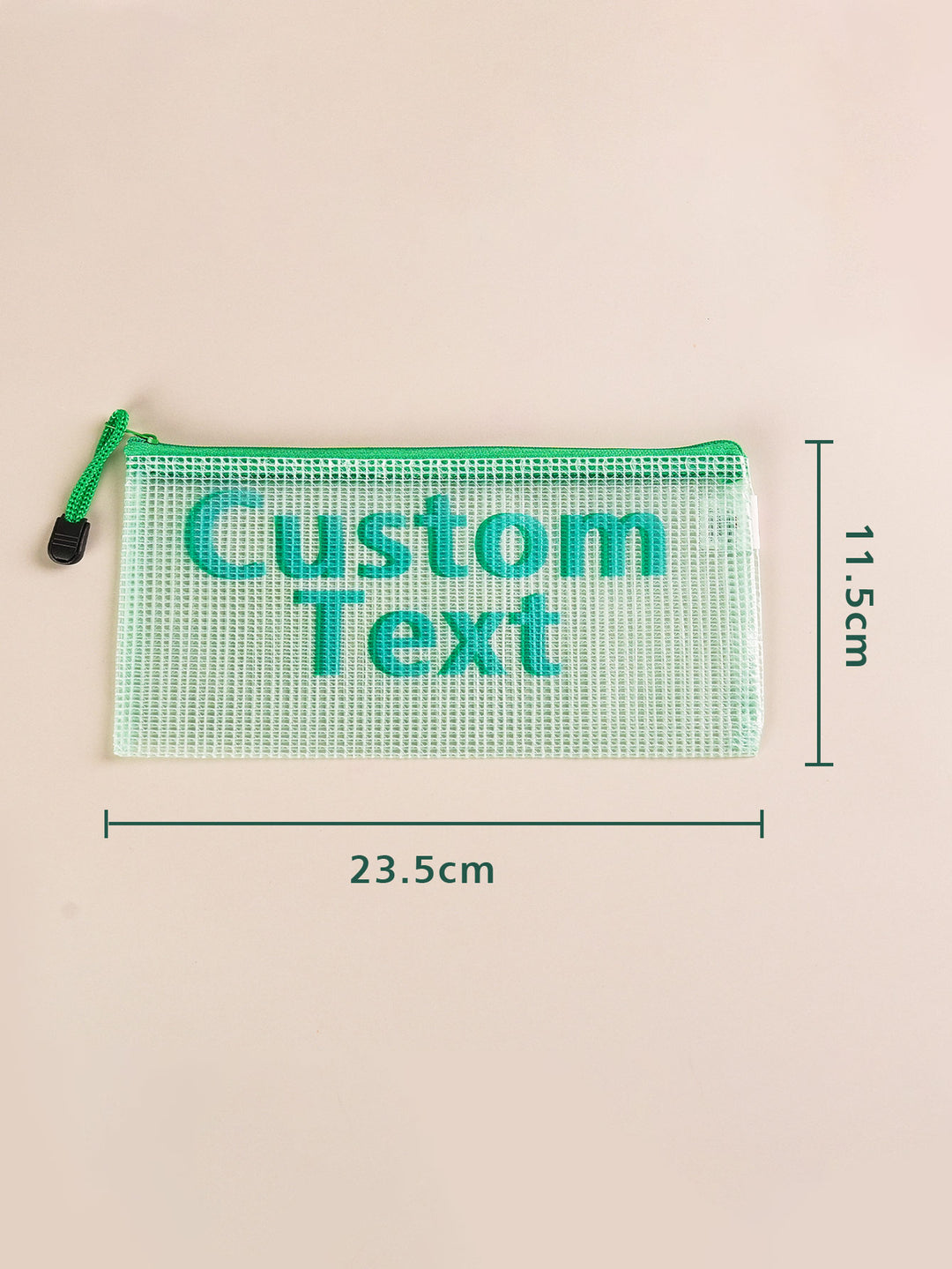 Personalized Wedding Stationery Zipper Bag - Custom Text Design