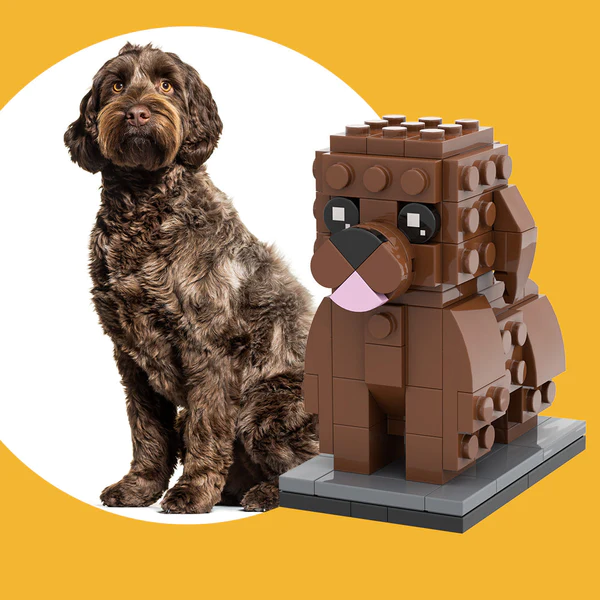 Fully Body Customizable Giant Poodle 1 Dog Photo Custom Brick Figures Small Particle Block Figures Customized Giant Poodle Only