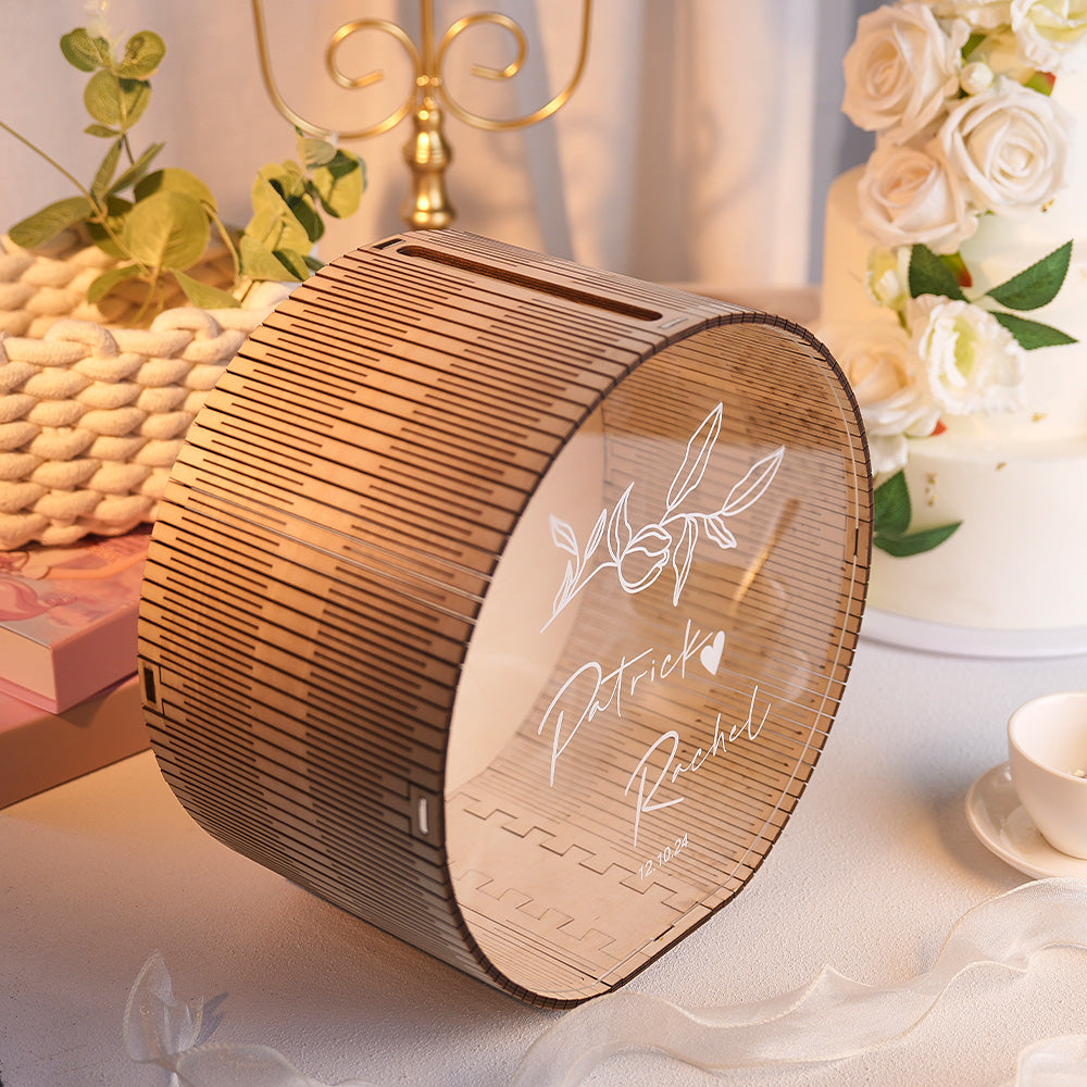 Personalized Wedding Card Box Wedding Memory Box Wedding Gift for Couple