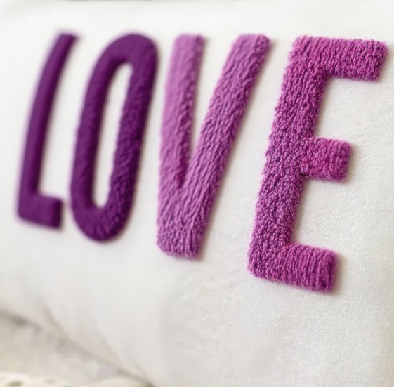 Personalized Baby Girl Name Pillow Cover Baby Girl Nursery Pillow Case Punch Needle Girl Kid Gift Dorm Gift Cover Only (Insert Not Included)