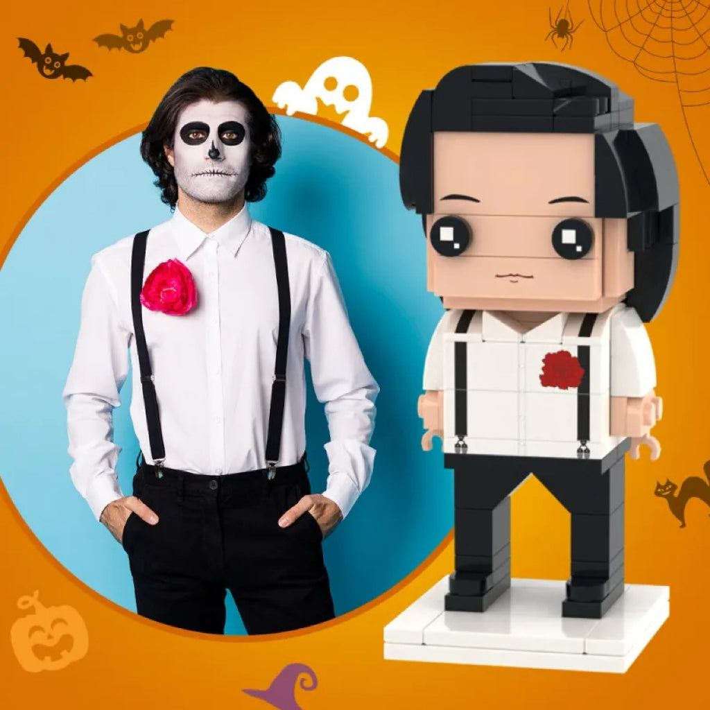 Full Body Custom 1 Person Brick Figures Small Particle Block Stitched Mouth Clown Brick Figures Halloween Gifts