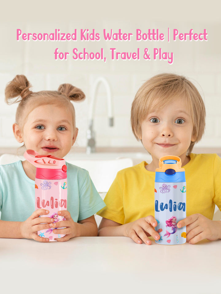 Custom Name Mermaid Stainless Steel Water Cup Children's Day Gift for Kids