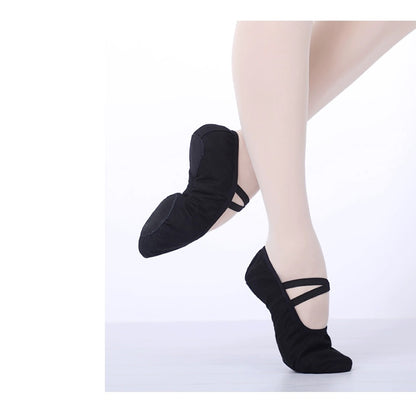 Women Girls Ballet Shoes Children Adult Ballet Shoes Canvas Split Sole Ballet Shoes Gymnastics Yoga Dancing Shoes