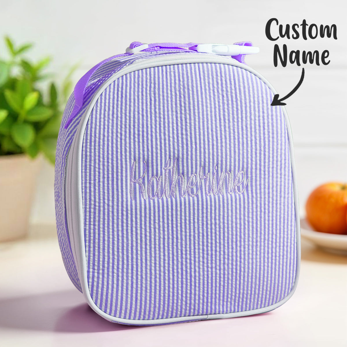 Personalized Lunch Bag with Embroidered Name Gift for Kids