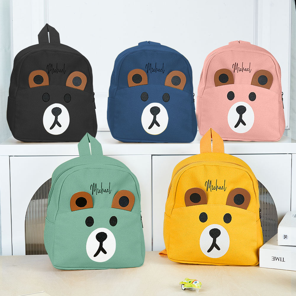 Personalized Name Embroidery Backpack Custom Mini Bear Backpack School Bags Gift for Kids